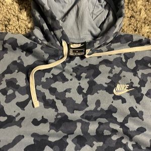 Blue Camo Nike Hoodie Mens